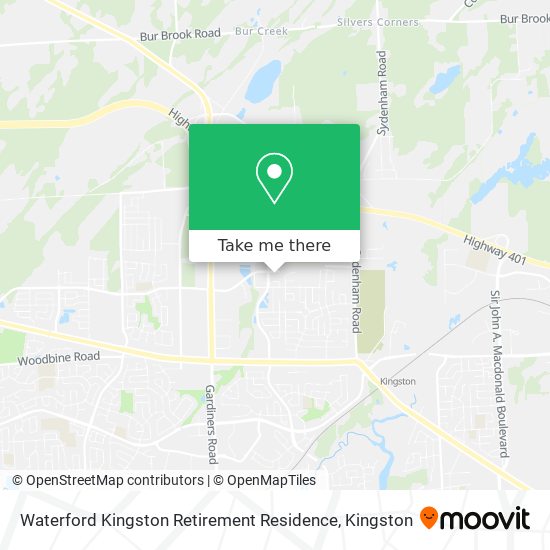Waterford Kingston Retirement Residence map