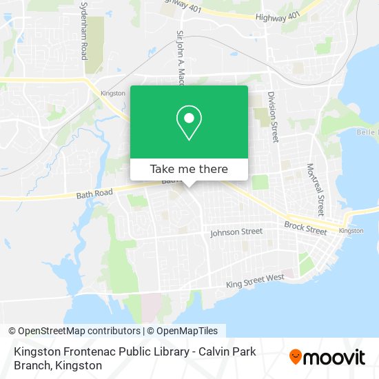 Kingston Frontenac Public Library - Calvin Park Branch map