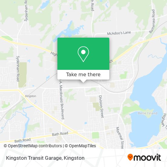 Kingston Transit Garage map