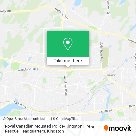 Royal Canadian Mounted Police / Kingston Fire & Rescue Headquarters map