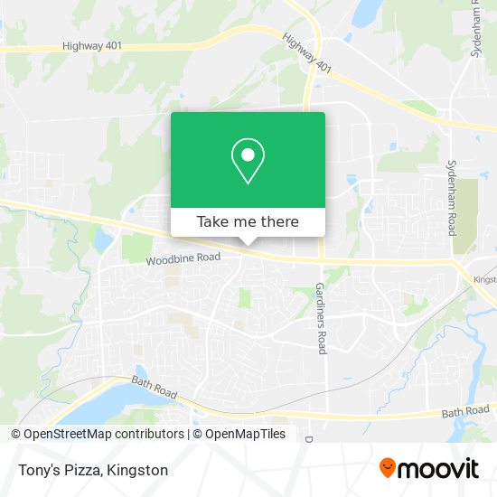 Tony's Pizza map