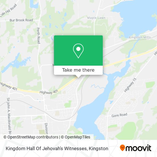 Kingdom Hall Of Jehovah's Witnesses map