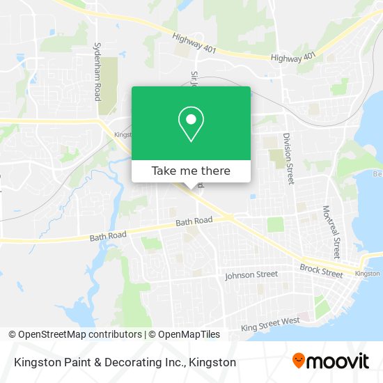 Kingston Paint & Decorating Inc. map