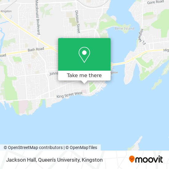 Jackson Hall, Queen's University map