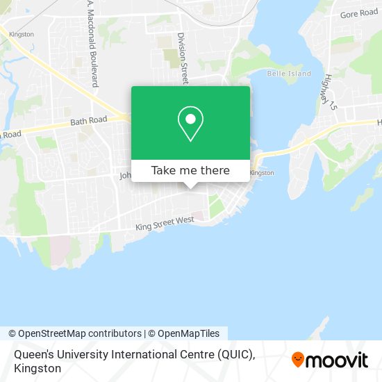 Queen's University International Centre (QUIC) map