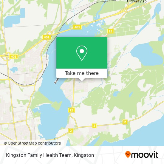Kingston Family Health Team map