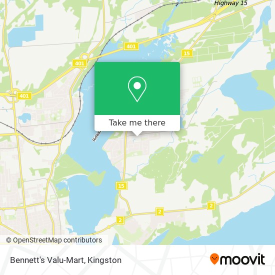 Bennett's Valu-Mart map