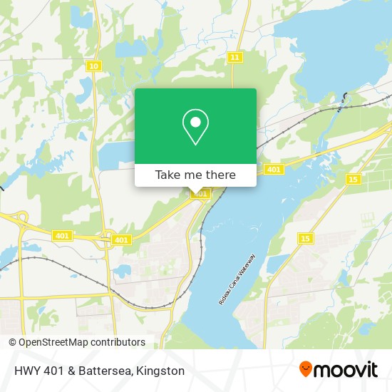 HWY 401 & Battersea map