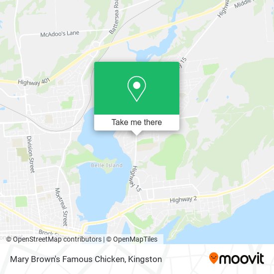 Mary Brown's Famous Chicken map