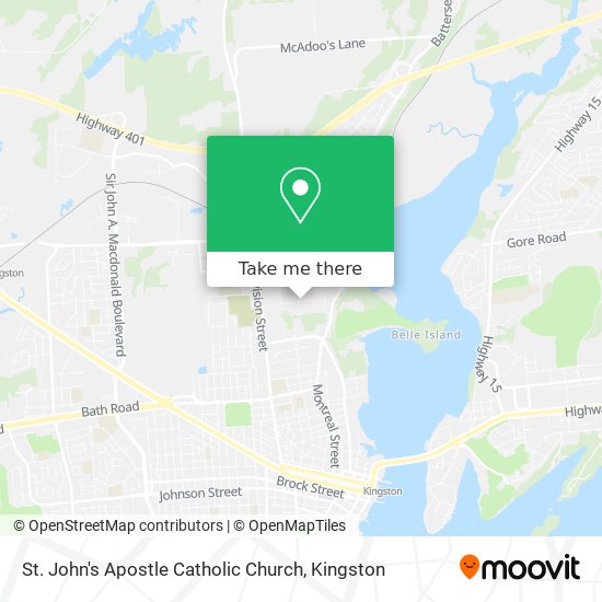 St. John's Apostle Catholic Church map