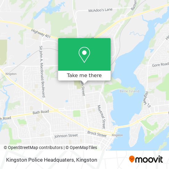 Kingston Police Headquaters map