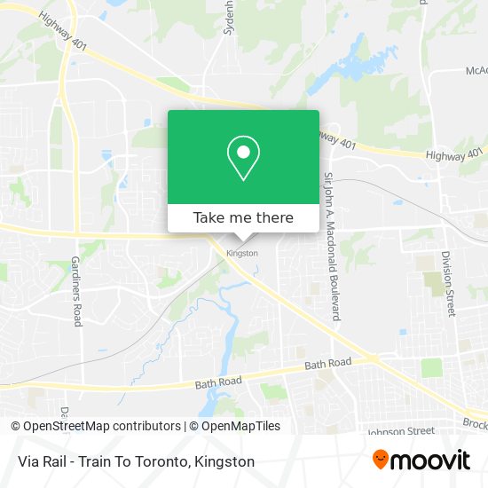 Via Rail - Train To Toronto map