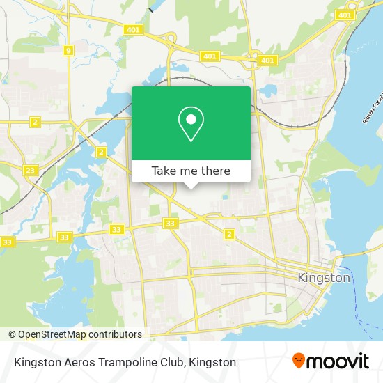 Kingston Aeros Trampoline Club map