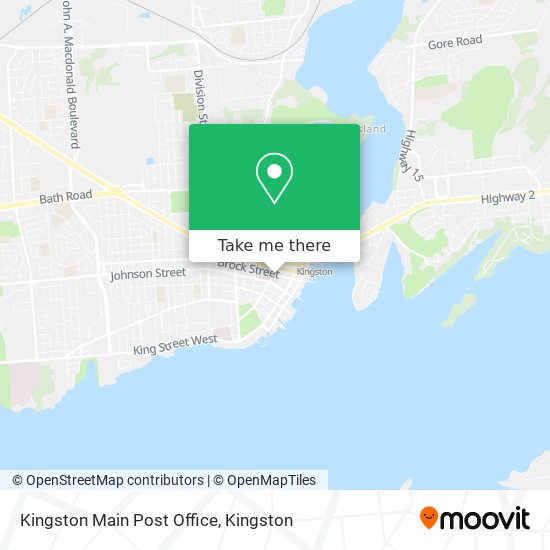 Kingston  Main Post Office map