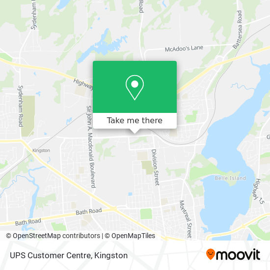 UPS Customer Centre map