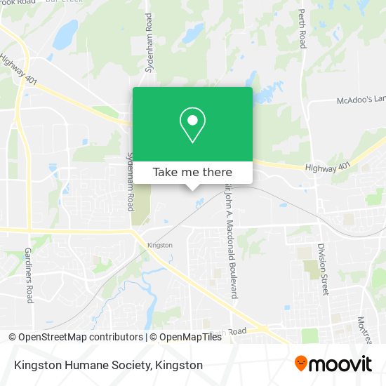 Kingston Humane Society map