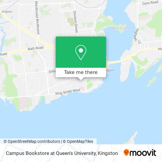 Campus Bookstore at Queen's University map