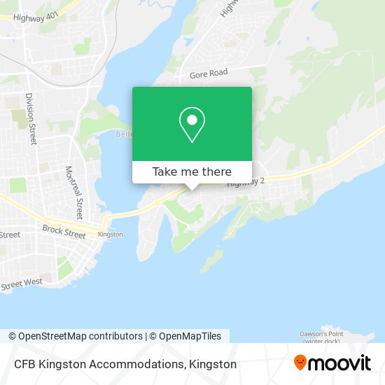 CFB Kingston Accommodations map