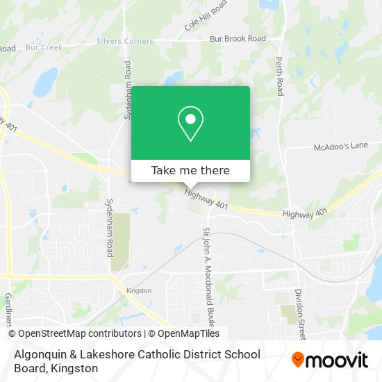 Algonquin & Lakeshore Catholic District School Board map