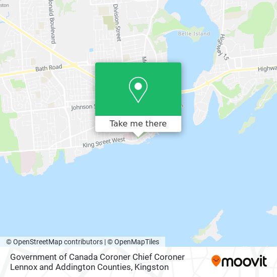 Government of Canada Coroner Chief Coroner Lennox and Addington Counties map