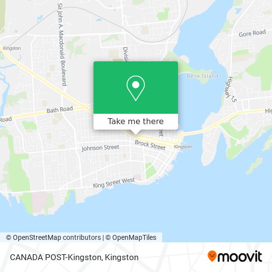 CANADA POST-Kingston map