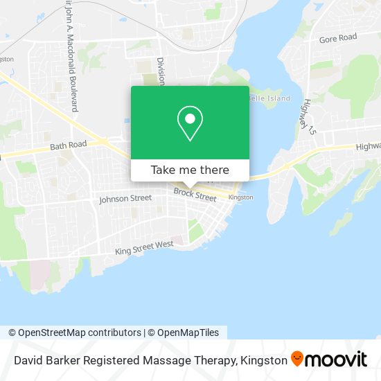 David Barker Registered Massage Therapy map