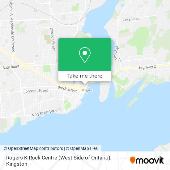 Rogers K-Rock Centre (West Side of Ontario) map