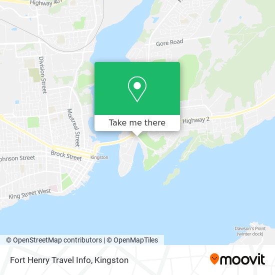 Fort Henry Travel Info map
