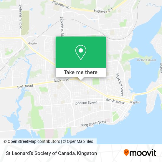 St Leonard's Society of Canada map