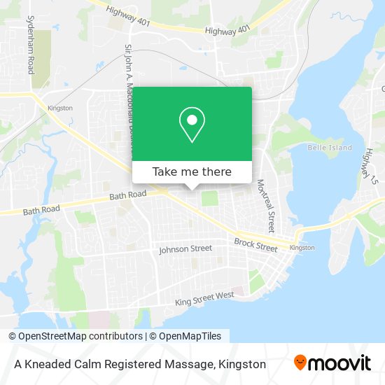 A Kneaded Calm Registered Massage map