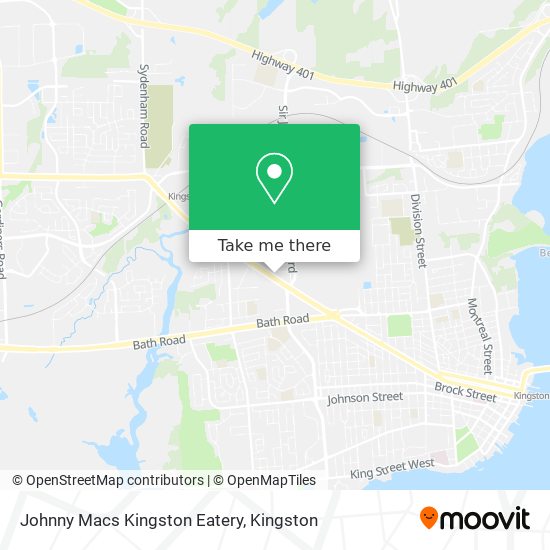 Johnny Macs Kingston Eatery map
