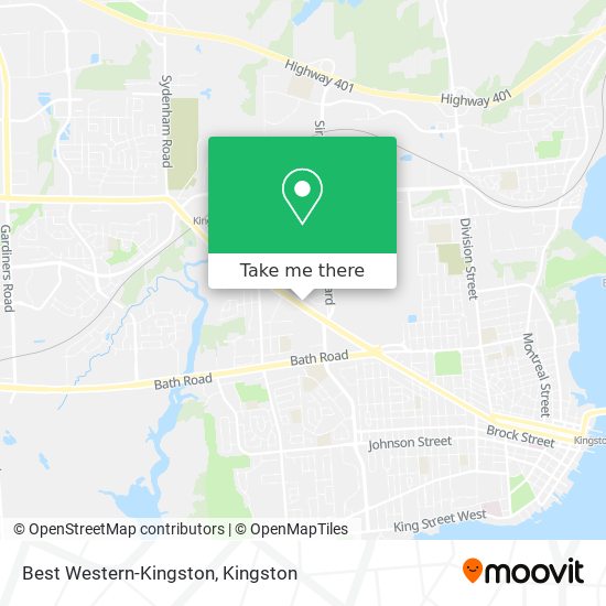 Best Western-Kingston map