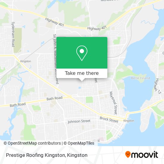 Prestige Roofing Kingston map