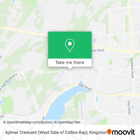 Aylmer Crescent (West Side of Collins Bay) map
