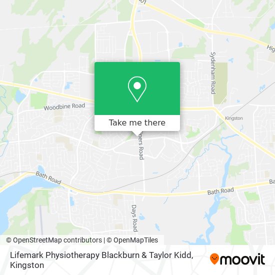 Lifemark Physiotherapy Blackburn & Taylor Kidd map