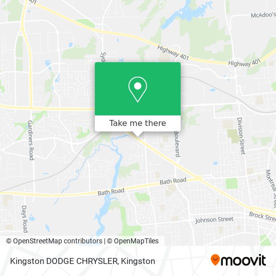 Kingston DODGE CHRYSLER map