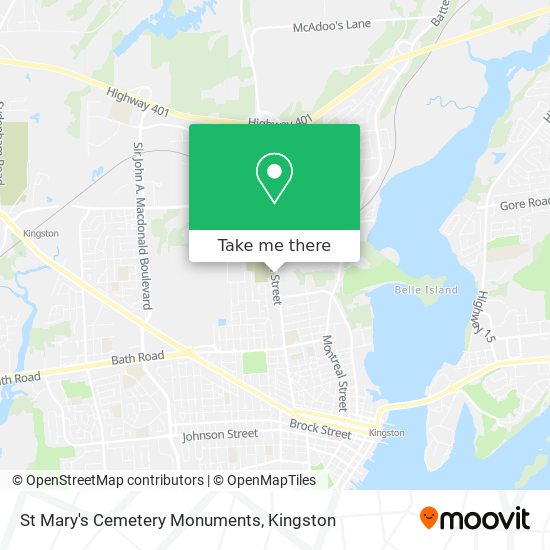 St Mary's Cemetery Monuments map