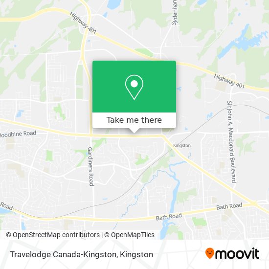 Travelodge Canada-Kingston map