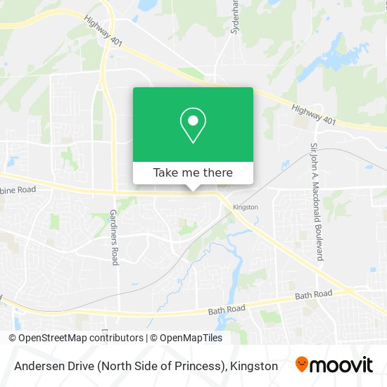 Andersen Drive (North Side of Princess) map