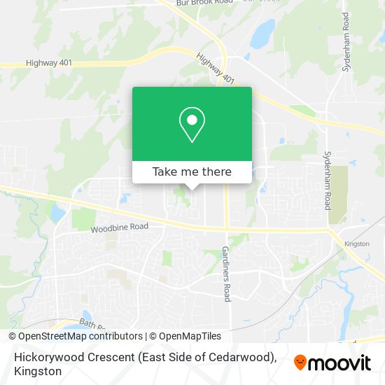 Hickorywood Crescent (East Side of Cedarwood) map