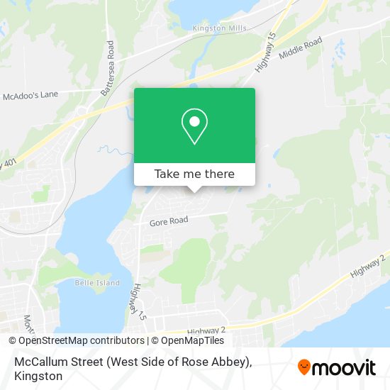 McCallum Street (West Side of Rose Abbey) map