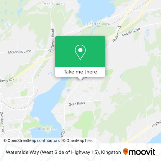 Waterside Way (West Side of Highway 15) map