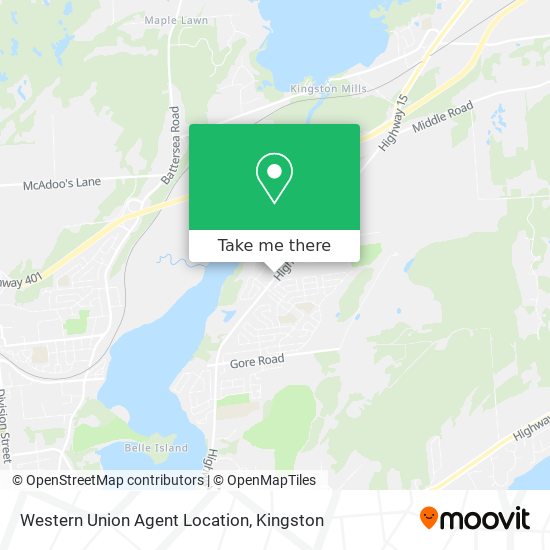 Western Union Agent Location map