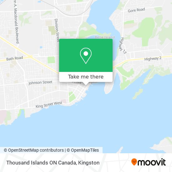 Thousand Islands ON Canada map