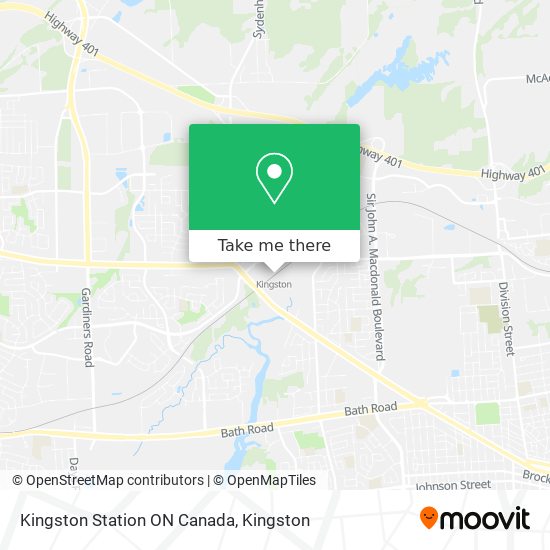 Kingston Station ON Canada map