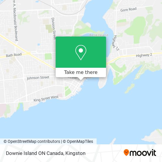 Downie Island ON Canada map