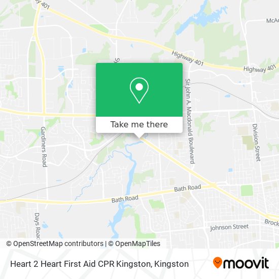 Heart 2 Heart First Aid CPR Kingston map