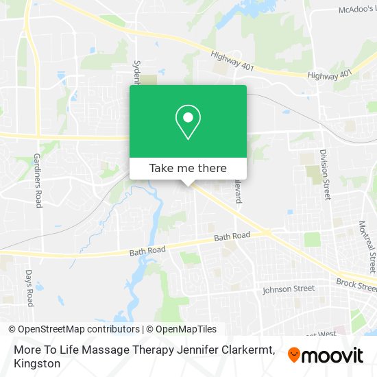 More To Life Massage Therapy Jennifer Clarkermt map