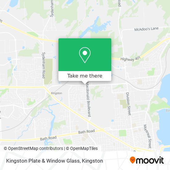 Kingston Plate & Window Glass map