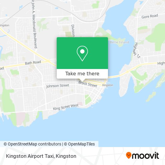 Kingston Airport Taxi map